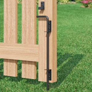 lot 6233 image: TIBEGOLD 18 Inch Cane Bolt Gate Drop Rod Black Wrought Iron