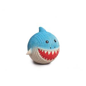 lot 6251 image: HuggleHounds Ruff-Tex Latex Ball Dog Toy Squeaky Finn the Shark Large