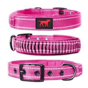 lot 6253 image: Tuff Pupper Ballistic Nylon Dog Collar with Bungee Handle, Reflective Trim