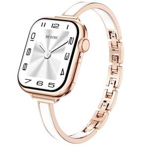 lot 6258 image: Mesime Slim Metal Watch Band for Apple Watch 38mm 40mm 41mm 42mm