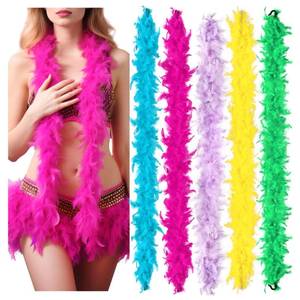 lot 6284 image: MAOFENG Turkey Feather Boa 5 Pack 1.64 Yards 1.06 oz Assorted Colors