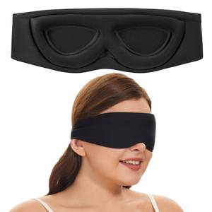 lot 6356 image: Alaska Bear Adjustable Headband Sleep Eye Mask, Machine Washable, Black