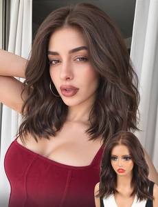 lot 6383 image: Luwila Lace Front Wig for Women 16 Inch Shoulder Length 13x6 HD Lace