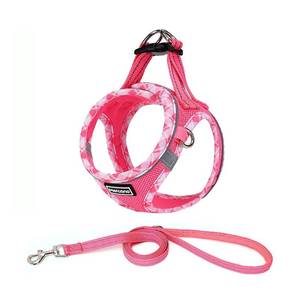 lot 6388 image: Mercano Mesh Step-In Dog Harness and Leash Set for Small Dogs Size M Fuchsia