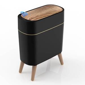 lot 7931 image: suyika Automatic Bathroom Trash Can with Lid 2.6 Gallon 10L