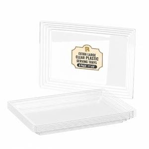lot 7935 image: R-kay Clear Plastic Serving Trays 16 x 11 in 6 Pack