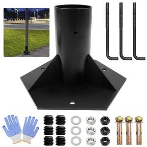 lot 7938 image: 3 Inch Light Pole Base 10-Inch Pier Mount Post Light Base