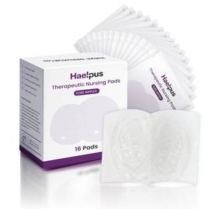 lot 8008 image: Haelpus Hydrogel Nipple Pads for Sore Nipples 16 Count