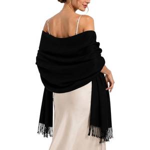 lot 8085 image: Womens Fringe Shawl Wrap Pashmina Scarf 75 x 27