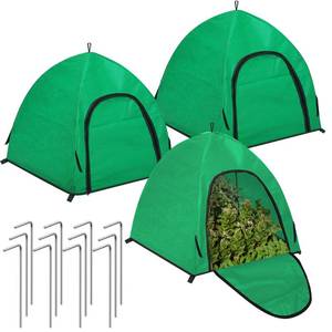 lot 8098 image: Nvcefza Winter Plant Cover Freeze Protection Tent 24.4 x 24.4 x 22.4 Inch