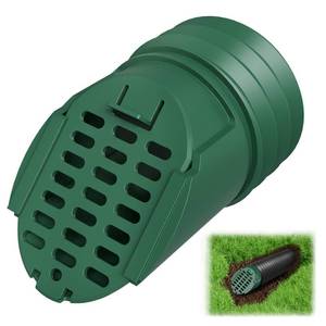 lot 8111 image: Downspout Rodent Guard Insert for 4 Inch Round Downspout, Green