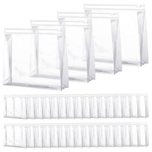 lot 8119 image: Xuniea Mini Clear Zipper Makeup Bags 50 Pcs 5.9 x 5.1 x 1.45 In