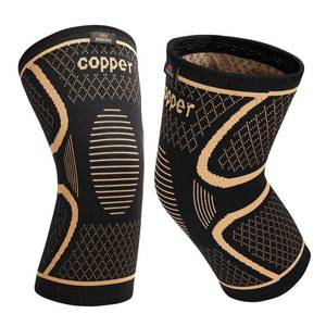 lot 8134 image: INDEEMAX Copper Knee Brace Compression Sleeve 2 Pack Size S