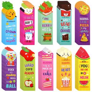 lot 8141 image: Eersida Scented Bookmarks for Kids 60 Pcs 10 Fruit Food Styles