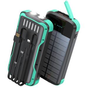 lot 8165 image: SOXONO Solar Power Bank 40000mAh PD 20W Portable Solar Charger