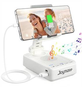 lot 8176 image: Joymate Bluetooth 5.3 Speaker Phone Stand with 5000mAh Charging White