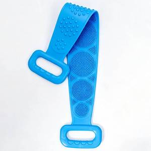 lot 8426 image: Tooloflife Silicone Back Scrubber Shower Brush 70cm Blue