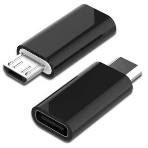 lot 8427 image: Sovunis USB-C Female to Micro USB Male Adapter 2-Pack, 2.4A, Black