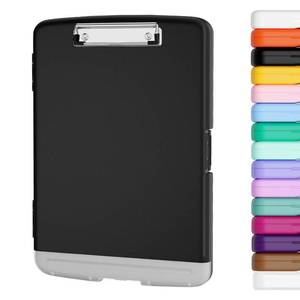 lot 8443 image: Clipboard with Storage 8.5 x 11 Pen Holder Black