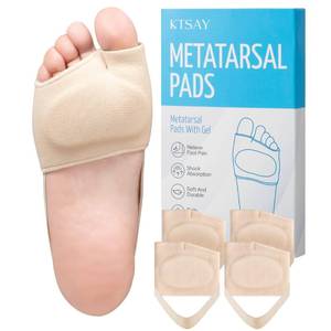 lot 8461 image: KTSAY Gel Metatarsal Pads for Women and Men, 2 Pairs, Beige, Large