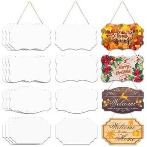 lot 8483 image: Leafcraft Sublimation Door Sign Blanks 8 Inch Aluminum Rectangle 8 Pack