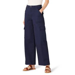 lot 8490 image: Amazon Essentials Womens High-Rise Relaxed-Fit Cargo Pants Navy Size 14