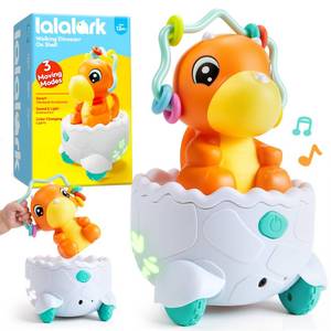 lot 13155 image: Lalalark JOVA 2-in-1 Dinosaur Crawling Tummy Time Toy with Obstacle Avoidance