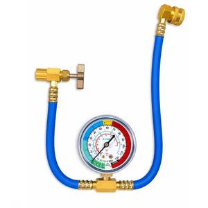 lot 13187 image: IMSTMTER R134A AC Refrigerant Charge Hose Kit with Gauge, 19-Inch