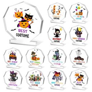 lot 13199 image: Geelin Halloween Costume Contest Acrylic Trophy Set 12 Pcs