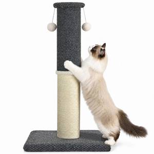 lot 13229 image: Made4Pets Cat Scratching Post with Sisal & Carpet, 33 Inch Tall