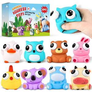 lot 13231 image: VESPRO Animal Pop Balls Squishy Fidget Toys 8 Pack