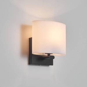 lot 13232 image: AuroraSpher Hardwired Indoor Wall Sconce Small Flat Milky White Acrylic Black