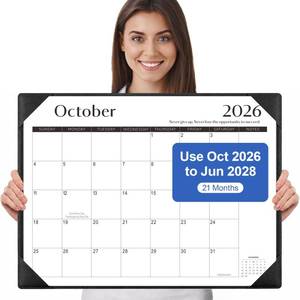 lot 13241 image: Gannyfer Desk Calendar 2027 with Desktop Mat, 22 x 17 Inch