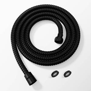 lot 13242 image: JOMOO Handheld Shower Hose 118 Inch Stainless Steel Matte Black