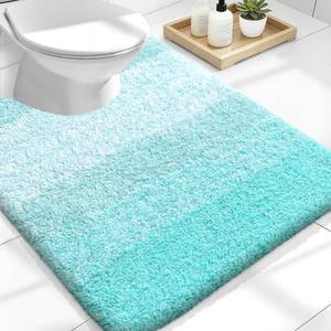 lot 13254 image: OLANLY U-Shaped Toilet Rug Microfiber Bath Mat 24 x 20 In