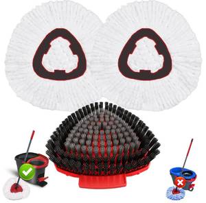 lot 13255 image: Fatmass Microfiber Spin Mop Heads 2 Pack for O-Cedar EasyWring 1-Tank