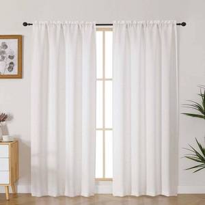 lot 13258 image: Lecloud Bessie Natural Light Filtering Curtain Panels 2 Pcs 40 x 72 Inch