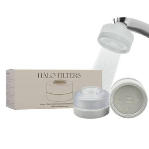 lot 14339 image: Halo Filters Bathroom Sink Faucet Filter Vitamin C Infused White