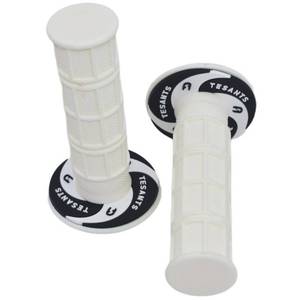 lot 14341 image: TESANTS Motorcycle Handlebar Grips 78 Dirt Bike ATV White