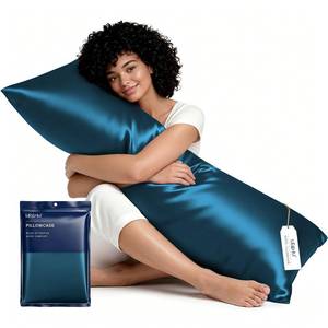 lot 14344 image: MR&HM Satin Body Pillowcase 20 x 54 Inch Teal