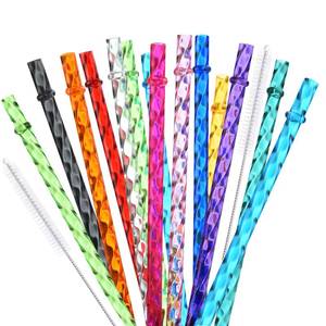lot 14368 image: Haundry Reusable Plastic Swirl Straws 24 Pack, 11 Inch for 162030 oz Tumblers