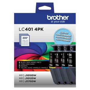 lot 14369 image: Brother LC4014PKS Ink Cartridges 4-Pack Black Cyan Magenta Yellow