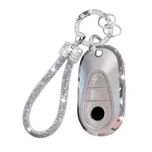 lot 14376 image: Generic Key Fob Cover for Mercedes-Benz Soft TPU Key Shell, White