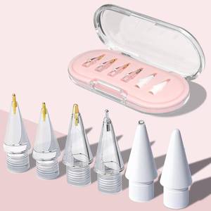 lot 14384 image: BCAVME Replacement Apple Pencil Tips, 6-in-1 Set, Pink, Pro1st2nd GenUSB-C