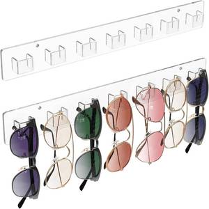lot 14414 image: MaxGear Sunglasses Organizer Wall Clear Acrylic Display Holder 2-Pack