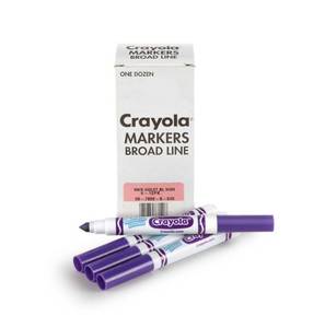 lot 14456 image: Crayola Washable Broad Line Markers, Violet Purple, 12 Count