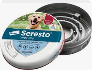 lot 2061 image: Elanco Seresto Large Dog Flea and Tick Collar for Dogs Above 18 lbs - Stock image may not match actual product images