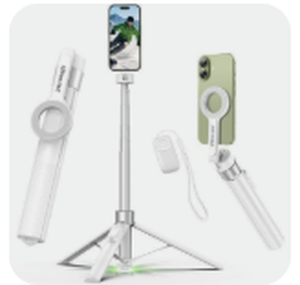 lot 2066 image: Magnetic Selfie Stick Tripod Model CX609 Aluminum AlloyABS - Stock image may not match actual product images
