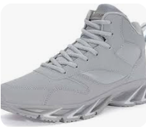 lot 2376 image: Joomra Mens Gray High-Top Lace-Up Sneakers Size US M7.5 EU 40 - Stock image may not match actual product images