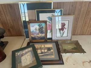 lot 13 image: 3 Paintings and 4 Prints Framed